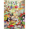 Cobble Hill Potting Shed Cats 500pc Jigsaw Puzzle