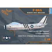 Clear Prop Models 1/48 North American F-86A Sabre Korean War Advanced Kit