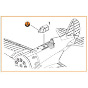 Clear Prop Models A48024 1/48 I-16 Vacuum Formed Canopy Early Version for Clear Prop Kits