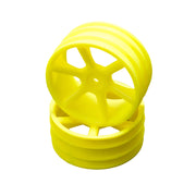 Core RC CR892 JC 6 Spoke 2.2 4WD Front Yellow Wheel CAT 2K pair