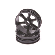 Core RC CR894 JC 6 Spoke 2.2 2WD Front Black Wheel Cougar 2K pair