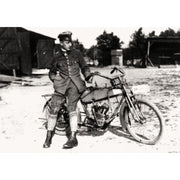 Copper State Models F32-058 1/32 Werner Voss Posing with a Motorcycle