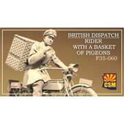 Copper State Models F35-060 1/35 British Dispatch Rider With a Basket Of Pigeons