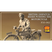 Copper State Models F35-062 1/35 British Dispatch Rider Pushing His Motorcycle