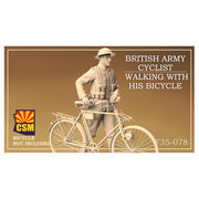Copper State Models F35-078 1/35 British Army Cyclist Walking with His Bicycle
