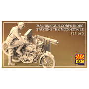 Copper State Models F35-080 1/35 Machine Gun Corps Rider Starting A Motorcycle