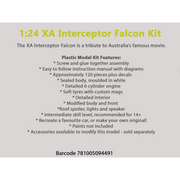 DDA 912K 1/24 XA Interceptor Ford Falcon Sealed Body Opening Bonnet with Engine