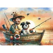 Delfy 26021 Sunset Fishing Friends 1000pc Jigsaw Puzzle
