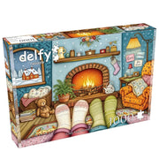 Delfy Cozy Feet Winter Night 1000pc Jigsaw Puzzle