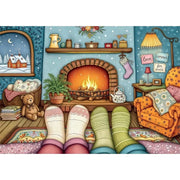 Delfy Cozy Feet Winter Night 1000pc Jigsaw Puzzle
