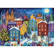 Delfy Snowy Evening Village 1000pc Jigsaw Puzzle
