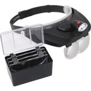 Delta 62003 Deluxe Head Magnifier Visor with LEDs & Interchangeable Lenses