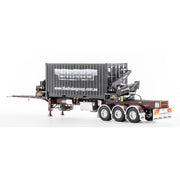 Drake Collectibles ZT09250 1/50 BoXLoader Diecast Container with Trailer - Vintage Burgundy