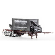 Drake Collectibles ZT09250 1/50 BoXLoader Diecast Container with Trailer - Vintage Burgundy