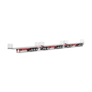 Drake Collectibles Freighter Triple Road Train & Dolly Set White/Red