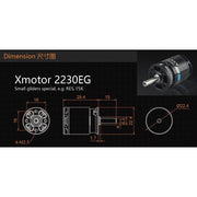 Dualsky DSXM52085 XM2230EG-11 2200kv Brushless Glider Motor