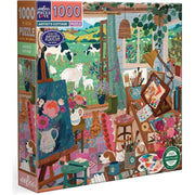 eeBoo Artist’s Cottage 1000pc Jigsaw Puzzle