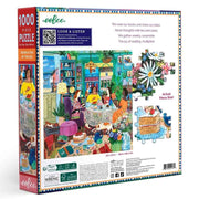 eeBoo Books & Tea by Sea 1000pc Jigsaw Puzzle