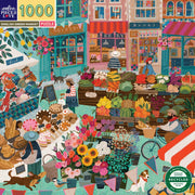 eeBoo England Green Market 1000pc Jigsaw Puzzle