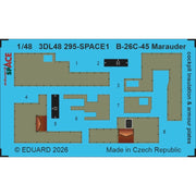 Eduard 1/48 B-26C-45 Marauder Cockpit Insulation & Armour Plates SPACE for ICM