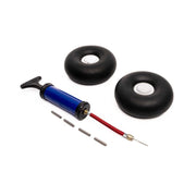 E-Flite EFL-1350 Inflatable 5inch Tundra Tire and Beadlock Wheel Set with Pump