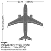 E-Flite Airbus A320neo 1.5m Airliner Twin 64mm EDF BNF Basic