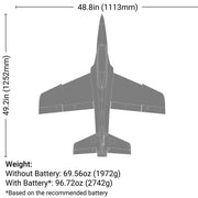 E-Flite Habu XS (eXtra Sport) 80mm EDF RC Plane (BNF Basic with AS3X+ and SAFE Select) EFL02450