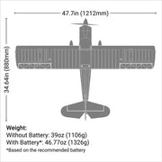 E-Flite Super Decathlon 1.2m RC Plane (BNF Basic)