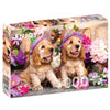 Enjoy 1263 Spaniel Puppies with Flower Hats 1000pc Jigsaw Puzzle