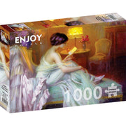 Enjoy 1539 Reading at Lamp Light 1000pc Jigsaw Puzzle