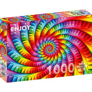 Enjoy 1635 Psychedelic Rainbow Spiral 1000pc Jigsaw Puzzle