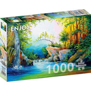 Enjoy 1714 In the Woods near the Waterfall 1000pc Jigsaw Puzzle
