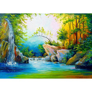 Enjoy 1714 In the Woods near the Waterfall 1000pc Jigsaw Puzzle