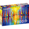 Enjoy 1732 Rainbow Sailboats 1000pc Jigsaw Puzzle