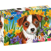 Enjoy 1916 Puppy Garden 1000pc Jigsaw Puzzle