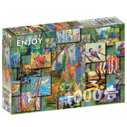 Enjoy 2031 Woodland Collage 1000pc Jigsaw Puzzle