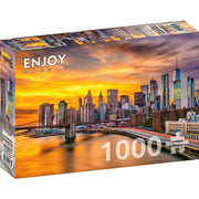 Enjoy 2081 New York City Skyline at Dusk 1000pc Jigsaw Puzzle
