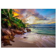 Enjoy 2102 Seychelles Beach at Sunset 1000pc Jigsaw Puzzle