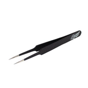 Excel 30421 Straight Point Tweezers Black
