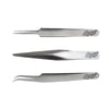 Excel 30432 Silver Tweezers Set 3pc