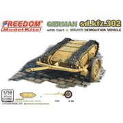 Freedom Models 16003SP 1/16 Sd.kfz. 302 Goliath Demolition Vehicle with Cart and German Soldier 1944 Observation
