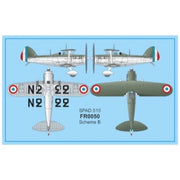 Frrom 0050 1/72 Bleriot-Spad 510 C1 At War