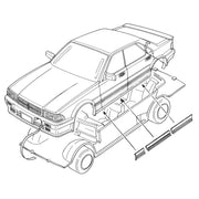 Fujimi 1/24 7th Skyline 4door H.T GTS High Society Car Version HC-14 Plastic Model Kit