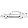 Fujimi 1/24 7th Skyline 4door H.T GTS High Society Car Version HC-14 Plastic Model Kit