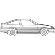 Fujimi 1/24 Toyoya AE86 Trueno w/Carbon Hood Decal Tohge-3 EX-1 Plastic Model Kit