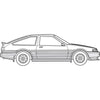 Fujimi 1/24 Toyoya AE86 Trueno w/Carbon Hood Decal Tohge-3 EX-1 Plastic Model Kit