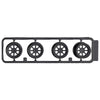 Fujimi 1/24 Reacing 8-Spoke Wheel 15 Inch For Model Kit