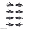 Bandai 5063359 Option Hand Parts White/Black 30MS