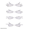Bandai 5063359 Option Hand Parts White/Black 30MS