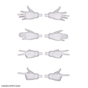 Bandai 5063359 Option Hand Parts White/Black 30MS